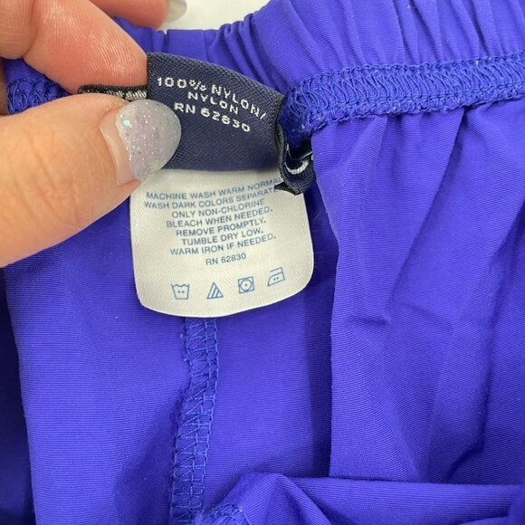 Lands' End Cobalt Blue Elastic Waist Pull On Nylon Shorts Womens Size 3X Casual - Picture 4 of 9